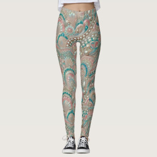 Leggings ~ schelpen en parels ~