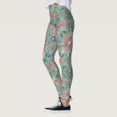 Leggings ~ Schelpen Turkoois Roze ~ (Links)