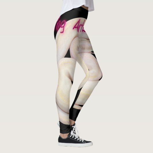 Leggings schitterend bal Python-slangenreet zwart (Rechts)