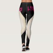 Leggings schitterend bal Python-slangenreet zwart (Achterkant)