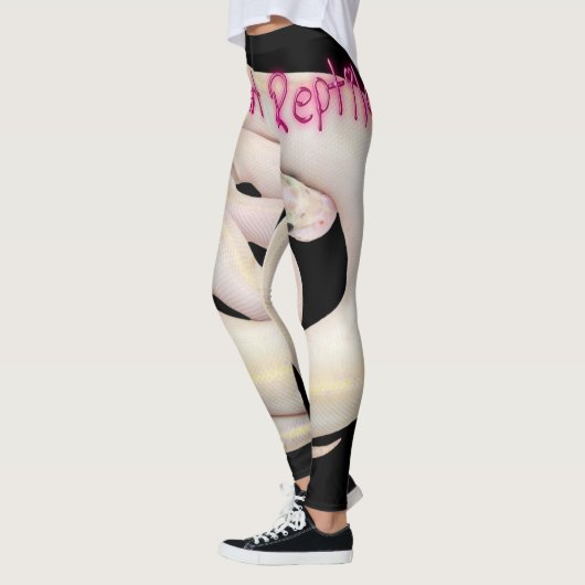 Leggings schitterend bal Python-slangenreet zwart (Links)