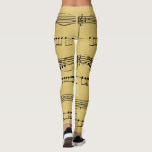 Leggings ~ Sheet Music ~ Golden Background ~  (Achterkant)