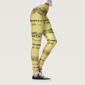 Leggings ~ Sheet Music ~ Golden Background ~  (Rechts)