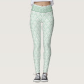 Leggings - Soft Jade Damask (Voorkant)
