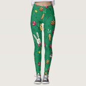 Leggings Spaans groen paaspatroon (Voorkant)