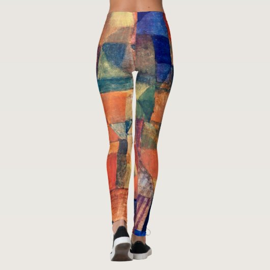 LEGGINGS -Stad met de Drie Domes -Paul Klee kunst (Achterkant)