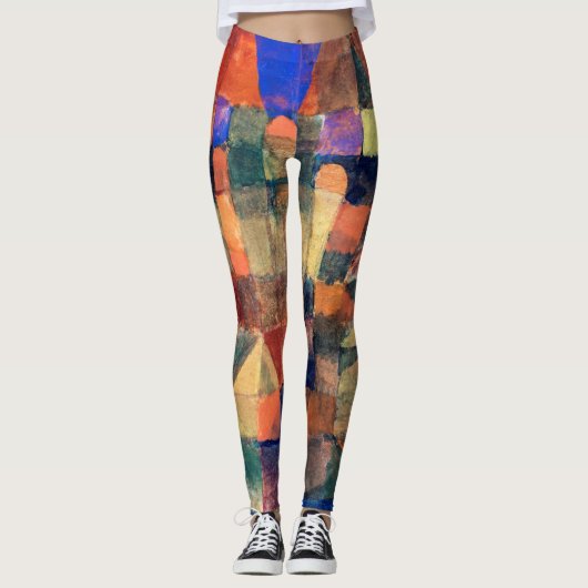 LEGGINGS -Stad met de Drie Domes -Paul Klee kunst (Voorkant)