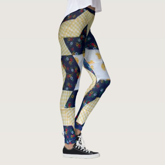Leggings - Star Flower Quilt Pattern (Rechts)