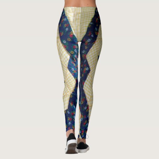Leggings - Star Flower Quilt Pattern (Achterkant)