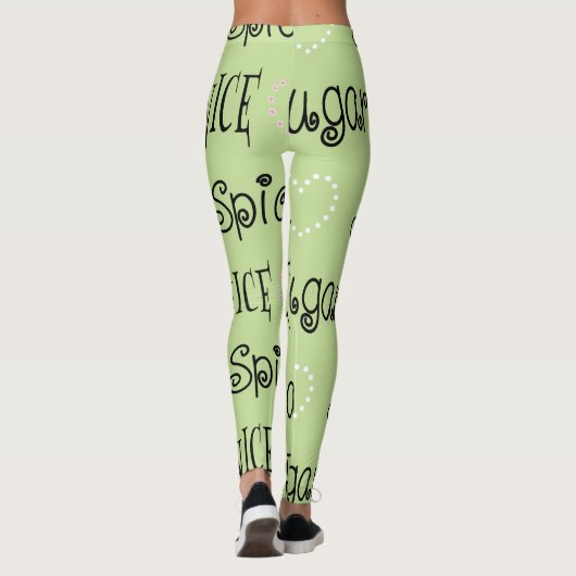 Leggings Sugar & Spice & Alles Mooi design (Achterkant)