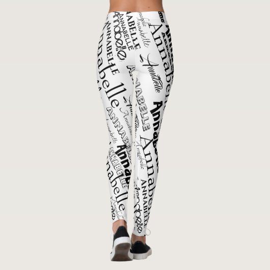 Leggings tekstontwerp herhalen (Achterkant)