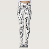 Leggings tekstontwerp herhalen (Voorkant)