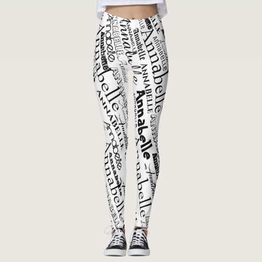 Leggings tekstontwerp herhalen (Voorkant)