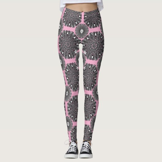 Leggings "The Touch Of Infinity" (monochroom) (Voorkant)