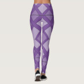 Leggings - Tiled Lattice Pattern in Three Shades (Achterkant)