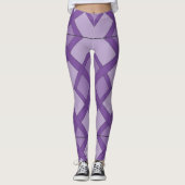 Leggings - Tiled Lattice Pattern in Three Shades (Voorkant)