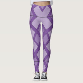 Leggings - Tiled Lattice Pattern in Three Shades
