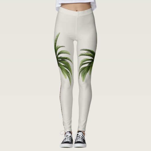 Leggings tropische palmbomen (Voorkant)