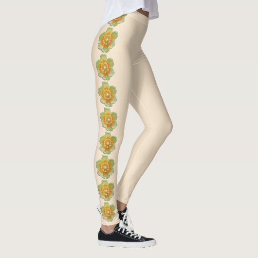Leggings - Tulp Poplar Tulp op Cream (Rechts)