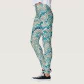 Leggings ~ Turkoois schelpen ~ (Links)