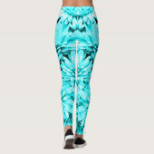 Leggings Turquoise Flowers (Achterkant)
