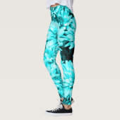 Leggings Turquoise Flowers (Links)