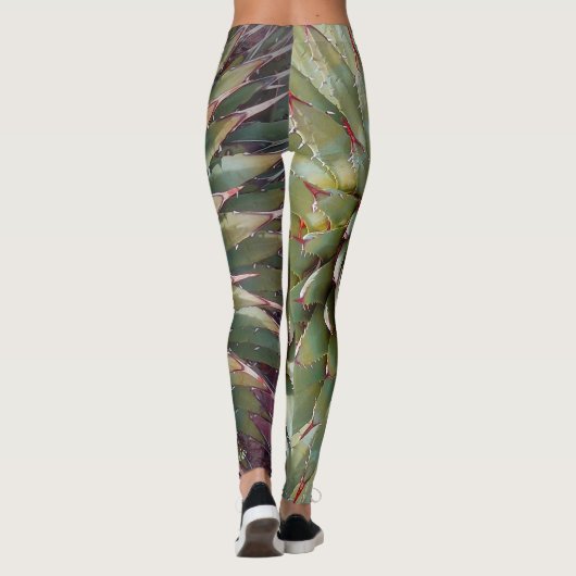 Leggings uit het zuidwesten, Agave Green/Paars met (Achterkant)
