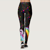 LEGGINGS Unicorn Regenboogmakreelaars Vrouwen Zwar (Achterkant)