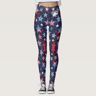 leggings van 4 juli met White B&BE Logo