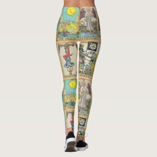 Leggings van Antiek tarot Kaart - Koel (Achterkant)