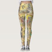 Leggings van Antiek tarot Kaart - Koel (Voorkant)