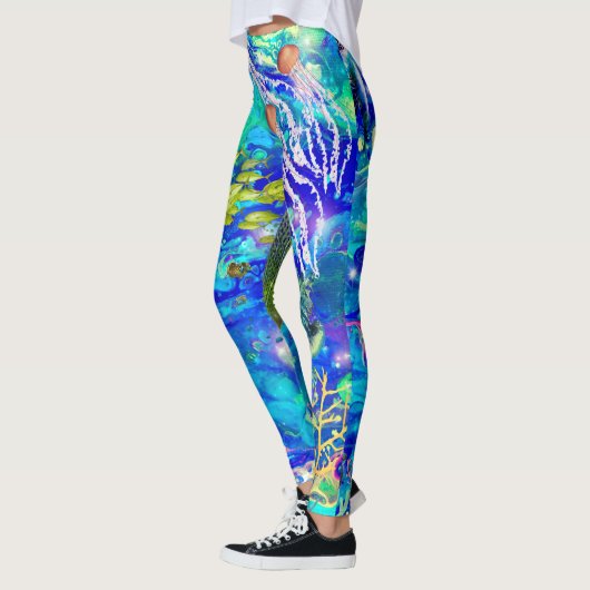 Leggings van Aquatica, oceaanleggings, strandstran (Links)
