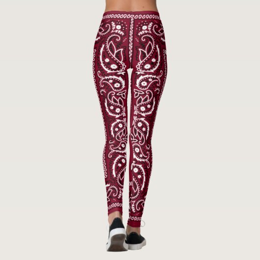 Leggings van Bandana Burgundy (Achterkant)