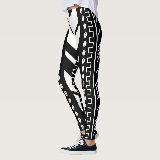Leggings van bedrukt Afrikaanse modderdoek (Links)