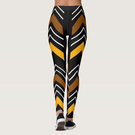 Leggings van bedrukt Afrikaanse modderdoek (Achterkant)