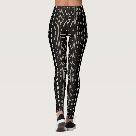 Leggings van bedrukt Afrikaanse modderdoek (Achterkant)