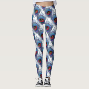 Leggings van Blue Peacock Feathers