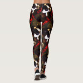 Leggings van Boston Terrier-hondenkunst (Achterkant)
