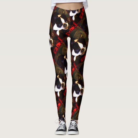 Leggings van Boston Terrier-hondenkunst (Voorkant)