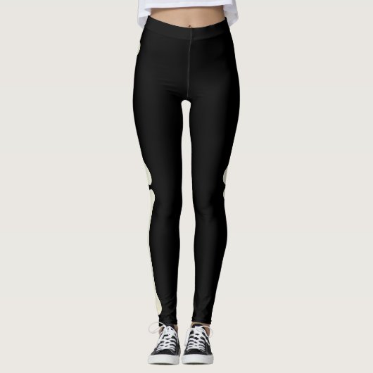 Leggings van Botten met skeletbeen (Voorkant)
