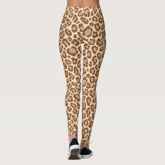 Leggings van Brown Leopard Print (Achterkant)