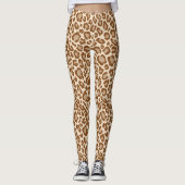 Leggings van Brown Leopard Print (Voorkant)