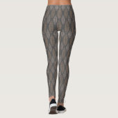 Leggings van bruin/tan-lef-vrouwen (Achterkant)