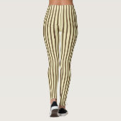 Leggings van bruine en crème Pinstripes (Achterkant)