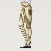 Leggings van bruine en crème Pinstripes (Links)