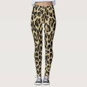 Leggings van bruine luipaardecheetah (Voorkant)