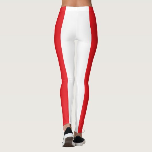 Leggings van Canada Flag Red en White (Achterkant)