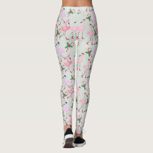 Leggings van Candy Cane Flamingos (Achterkant)