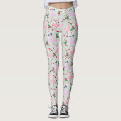 Leggings van Candy Cane Flamingos (Voorkant)