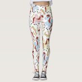 Leggings van Cute Rainbow Unicorn Party (Voorkant)